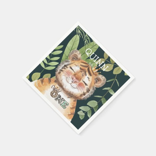 Serviette En Papier Wild One Jungle Animals Safari 1st Birthday (Coin)