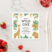 Serviette En Papier Wild One Jungle Safari 1er anniversaire (En situation)
