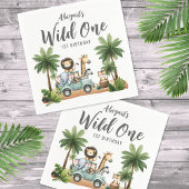 Serviette En Papier Wild One Jungle Safari 1er anniversaire