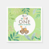 Serviette En Papier Wild One Jungle Safari Animaux 1er anniversaire (Devant)