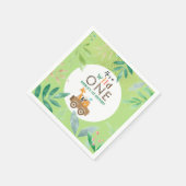 Serviette En Papier Wild One Jungle Safari Animaux 1er anniversaire (Coin)