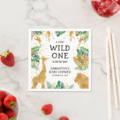 Serviette En Papier Wild One Jungle Safari Baby shower Party (En situation)