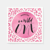 Serviette En Papier Wild One Leopard Jungle Safari 1er anniversaire (Devant)