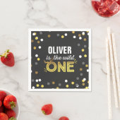 Serviette En Papier Wild One Party Napkin Modern Wild One Party (En situation)