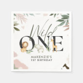 Serviette En Papier Wild One Safari 1ère fête d'anniversaire (Devant)