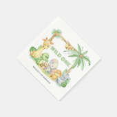 Serviette En Papier Wild One Safari animal 1er anniversaire (Coin)