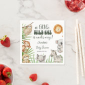 Serviette En Papier Wild One Safari Animals Boy Baby Shower (En situation)