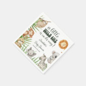 Serviette En Papier Wild One Safari Animals Boy Baby Shower (Coin)