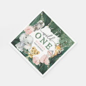 Serviette En Papier Wild One Safari Animaux 1er Anniversaire serviette (Coin)