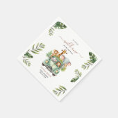 Serviette En Papier Wild One Safari Animaux Baby shower garçon (Coin)