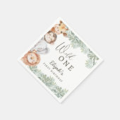 Serviette En Papier Wild One Safari Boy's 1st Birthday (Coin)