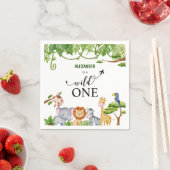 Serviette En Papier Wild One Safari Jungle Anniversaire (En situation)