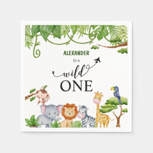 Serviette En Papier Wild One Safari Jungle Anniversaire