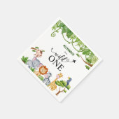 Serviette En Papier Wild One Safari Jungle Anniversaire (Coin)
