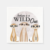Serviette En Papier Wild One Safari premier anniversaire (Devant)