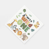 Serviette En Papier Wild One Safari Zoo Animal fête d'anniversaire (Coin)