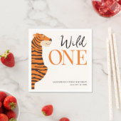 Serviette En Papier Wild One Tiger 1er anniversaire (En situation)