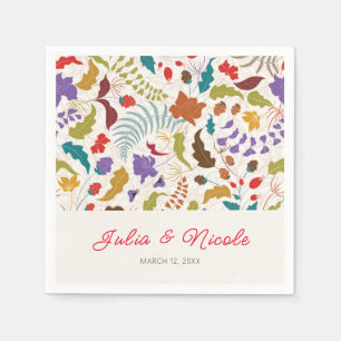 Serviette En Papier Wild Rose Woods Exotic Flower Garden Mariage