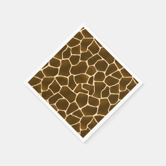 Serviette En Papier Wild Safari Natural Giraffe Imprimer (Coin)
