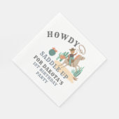 Serviette En Papier Wild West Cowboy Boy 1er anniversaire (Coin)
