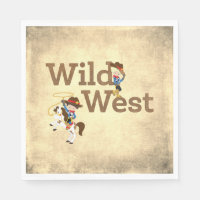 Wild West Cowpoke Rodeo Party Papier Napkin