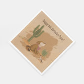 Serviette En Papier Wild West Rustic amusant Cowboy papier d'anniversa (Coin)