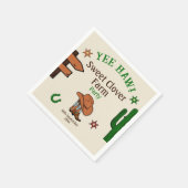 Serviette En Papier Wild West Rustic Cowboy Parti occidental (Coin)