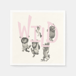 Serviette En Papier WILD Wild Things et Max - Rose