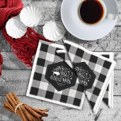 Serviette En Papier Wild Wonderful Christmas Black Buffalo Plaid ID604