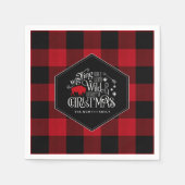 Serviette En Papier Wild Wonderful Christmas Red Buffalo Plaid ID604 (Devant)