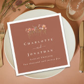 Serviette En Papier Wildflower Boho Fall Floral Custom Wedding