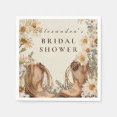 Serviette En Papier Wildflower Boots Country Bridal Shower (Devant)