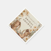Serviette En Papier Wildflower Boots Country Bridal Shower (Coin)