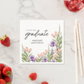 Serviette En Papier Wildflower Botanical Graduation Party (En situation)