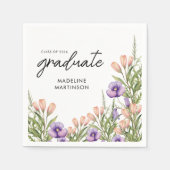 Serviette En Papier Wildflower Botanical Graduation Party (Devant)
