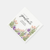 Serviette En Papier Wildflower Botanical Graduation Party (Coin)