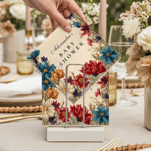 Serviette En Papier Wildflower Meadow Baby Shower