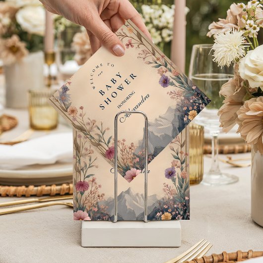 Serviette En Papier Wildflower Mountain Baby Shower