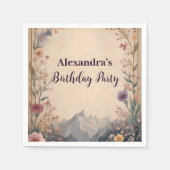 Serviette En Papier Wildflower Mountain Birthday (Devant)