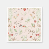 Serviette En Papier Wildflower Strawberry Butterfly (Devant)
