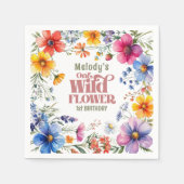 Serviette En Papier Wildflower Wild One 1st birthday (Devant)