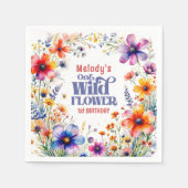 Serviette En Papier Wildflower Wild One 1st birthday (Devant)