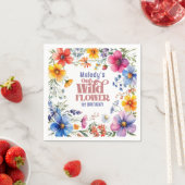 Serviette En Papier Wildflower Wild One 1st birthday Napkins (En situation)