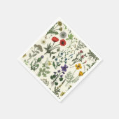 Serviette En Papier Wildflowers collage (Coin)