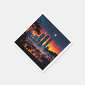 Serviette En Papier Wildlife City Skyline Sunset Naples (Coin)