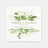 Serviette En Papier Wildwoods Botanical Rustic Greenerreception (Devant)