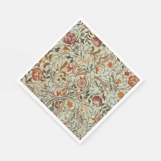 Serviette En Papier William Morris Acanthus Broderie Motif Floral (Coin)
