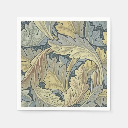 Serviette En Papier William Morris Acanthus Feuille Floral Art Nouveau (Devant)
