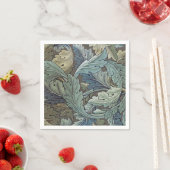 Serviette En Papier William Morris Acanthus Sage Fleur Floral Botaniqu (En situation)