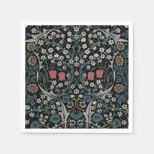 Serviette En Papier William Morris Blackthorn Floral Art Nouveau (Devant)